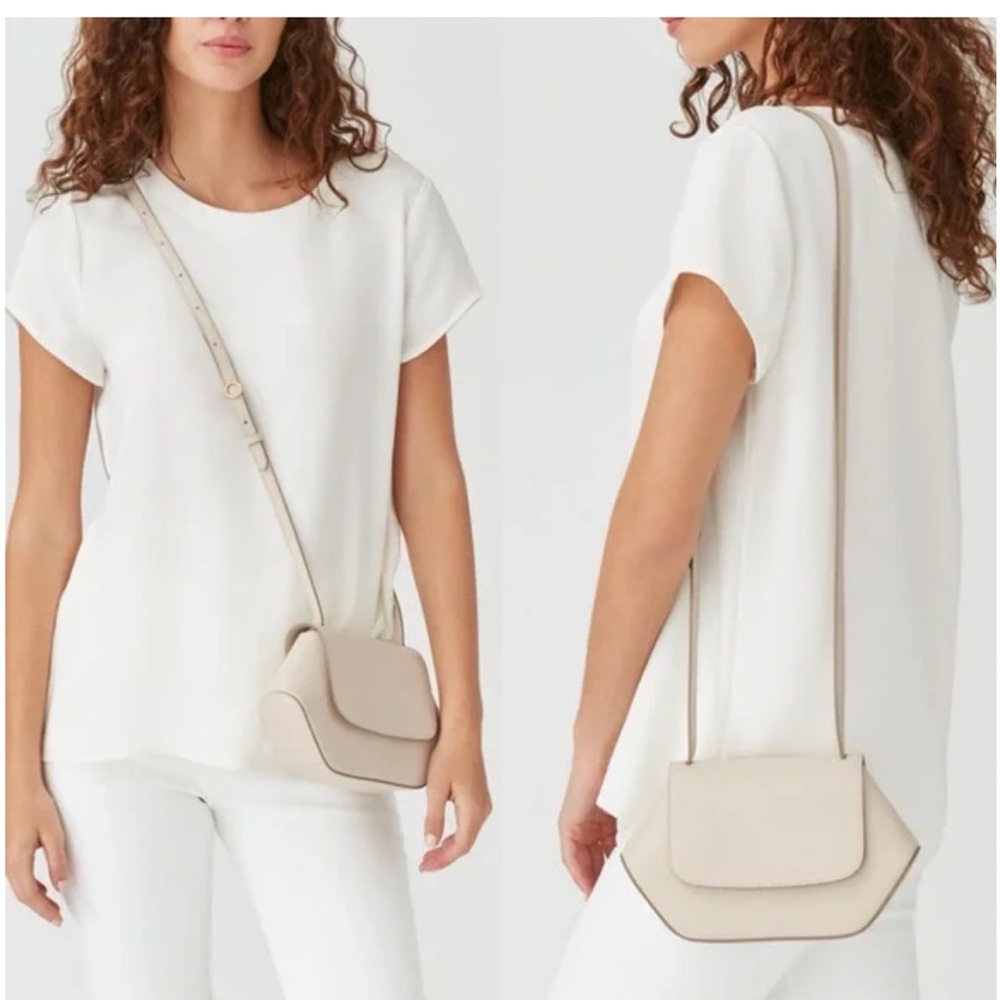 Cuyana Mini Hexagon Leather Crossbody Bag